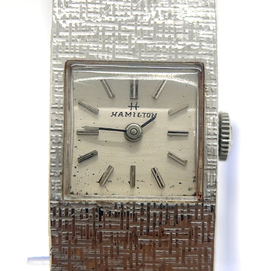 Vintage Hamilton Ladies White Gold