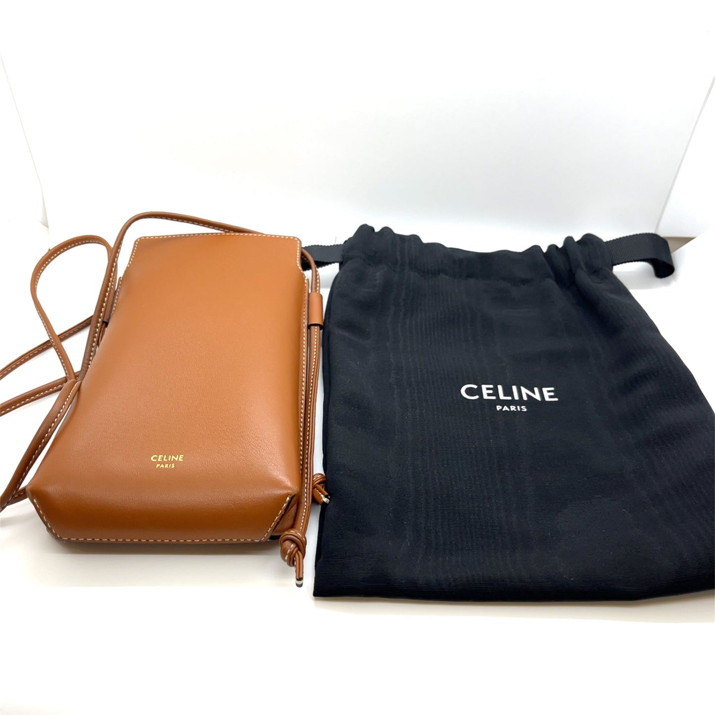 Celine Smooth Lambskin Phone Pouch