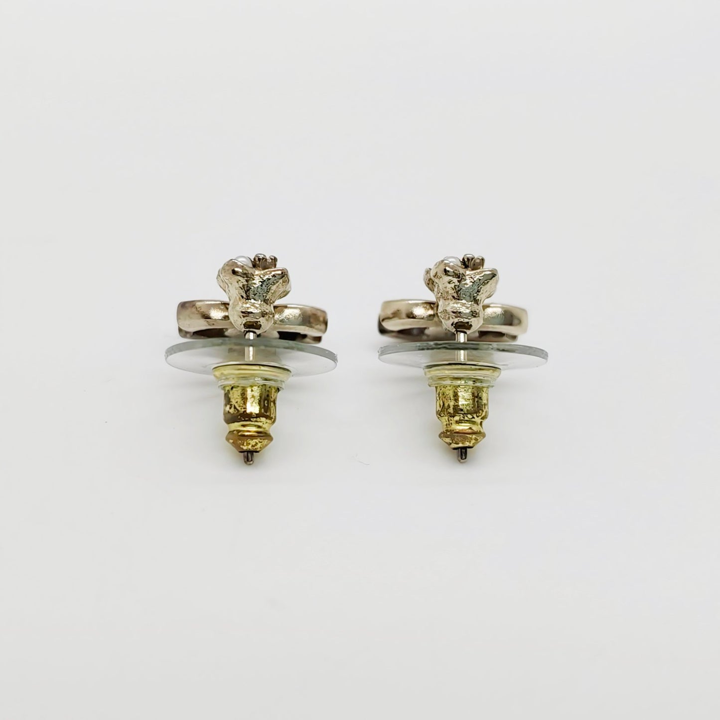 Chanel Mini CC Pearl Flower Pearl Earrings