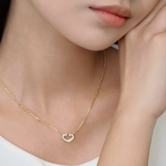 Cartier C Heart Diamond Necklace