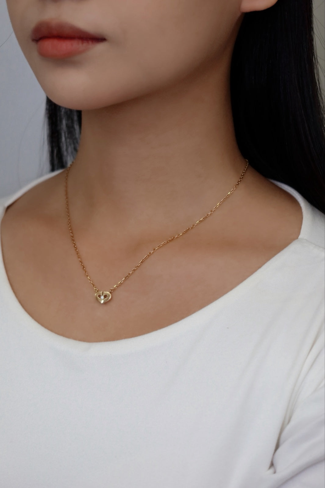 Cartier C Heart Diamond Necklace