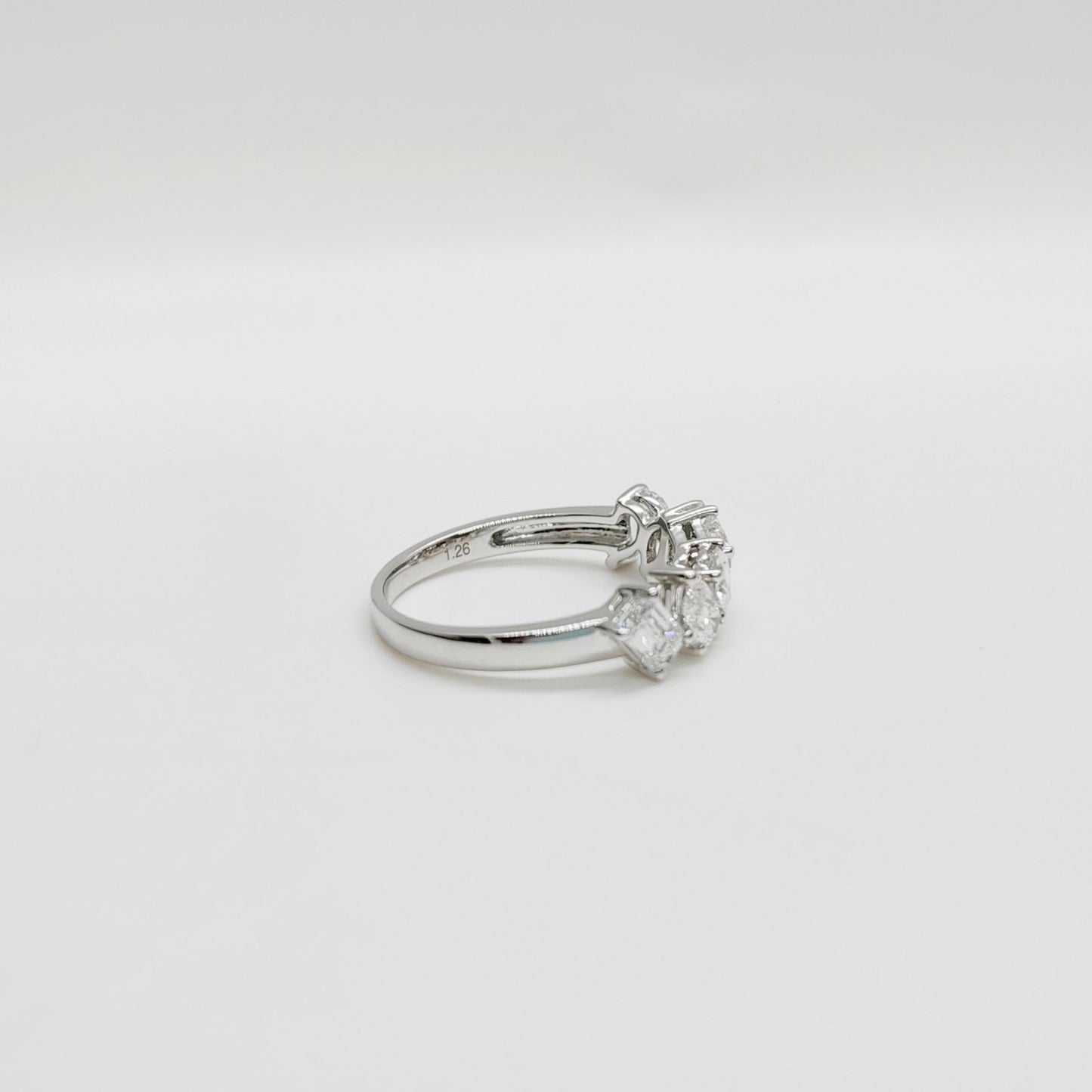 LAB Multi Shaped Semi Eternity Ring