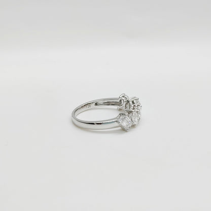 LAB Multi Shaped Semi Eternity Ring