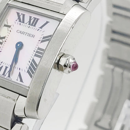 Cartier Tank Francaise Pink MOP Dial SM
