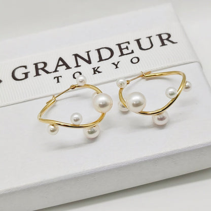 Akoya Hoop Earring