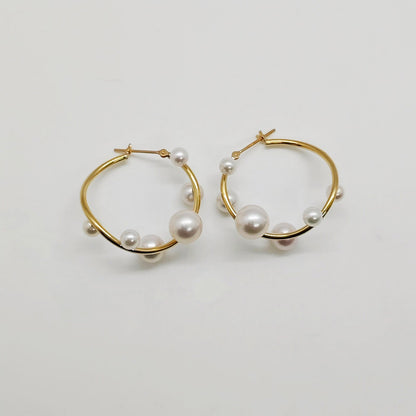 Akoya Hoop Earring