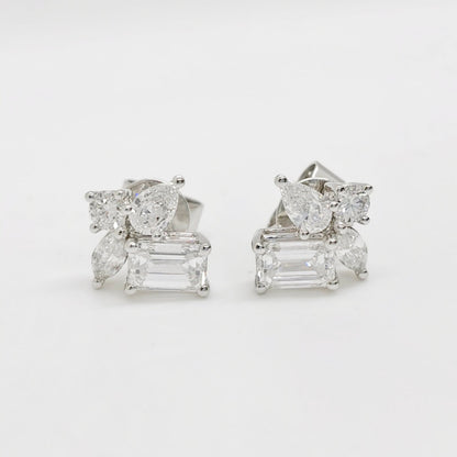 LAB Multi Shaped Cluster Earring