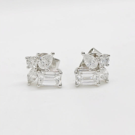 LAB Multi Shaped Cluster Earring