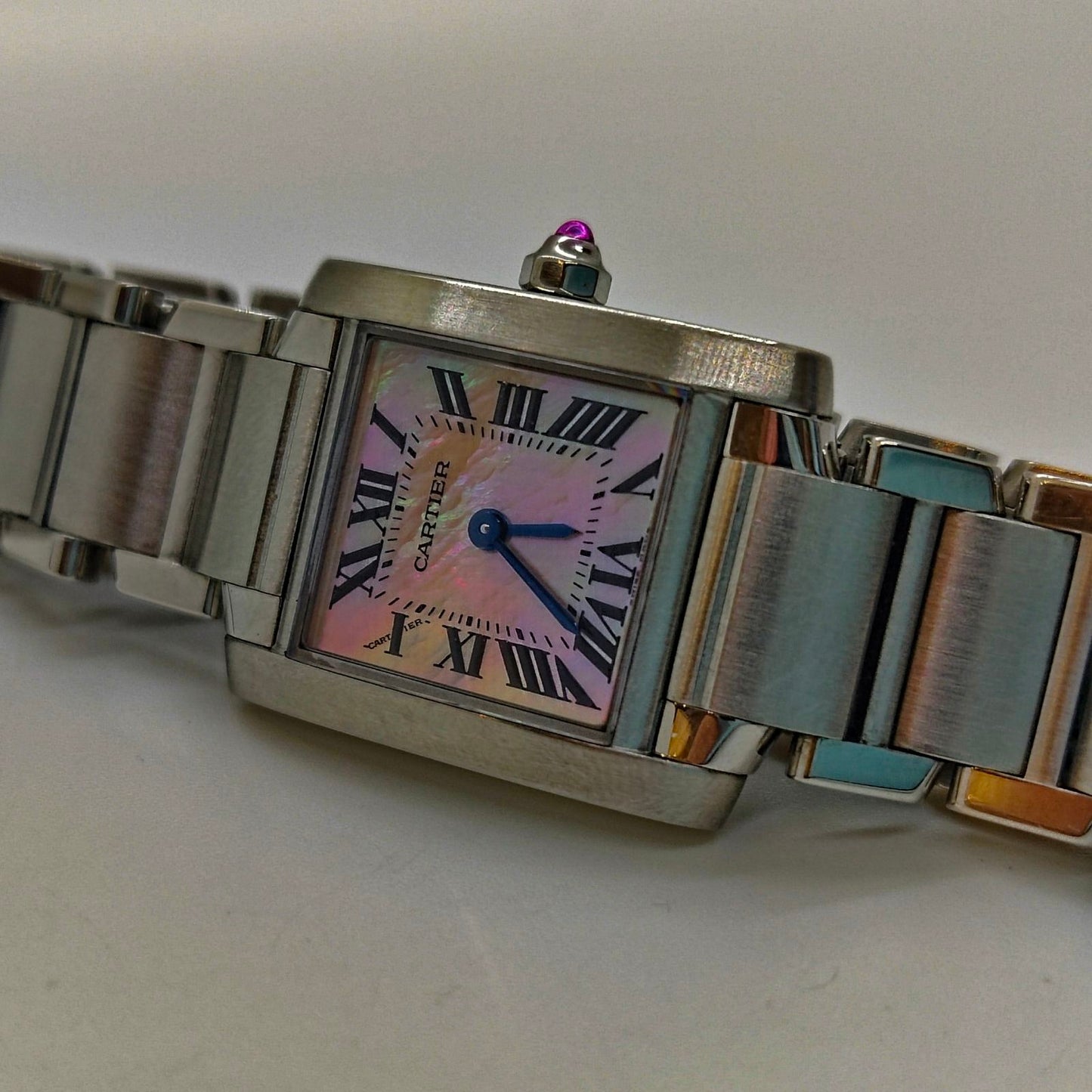 Cartier Tank Francaise Pink MOP Dial SM