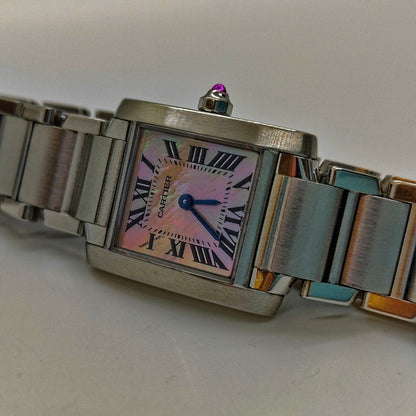 Cartier Tank Francaise Pink MOP Dial SM