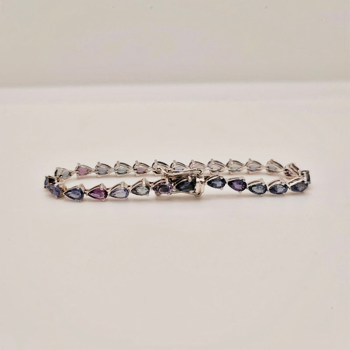Spinel Pear Cut Tennis Bracelet