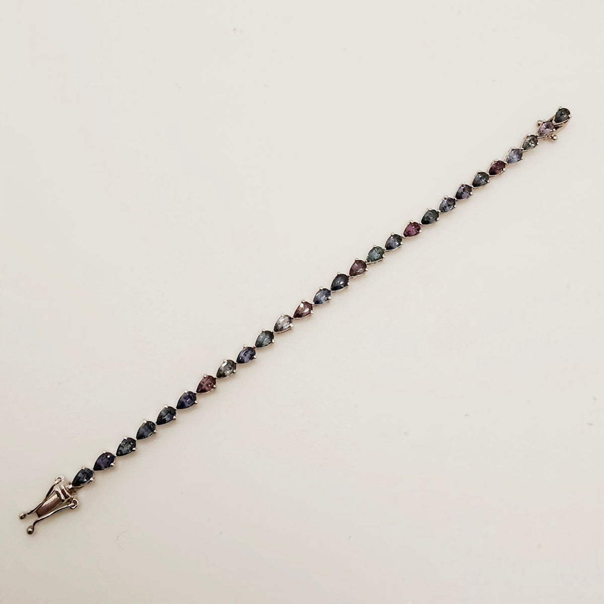 Spinel Pear Cut Tennis Bracelet
