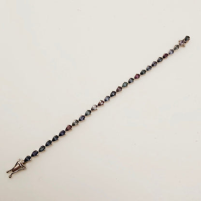Spinel Pear Cut Tennis Bracelet