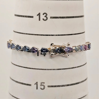 Spinel Pear Cut Tennis Bracelet