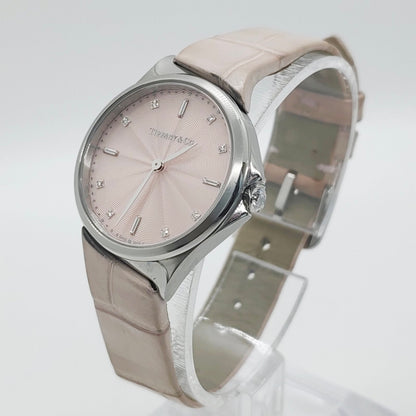Tiffany Metro 2 8P Diamonds Pink Dial