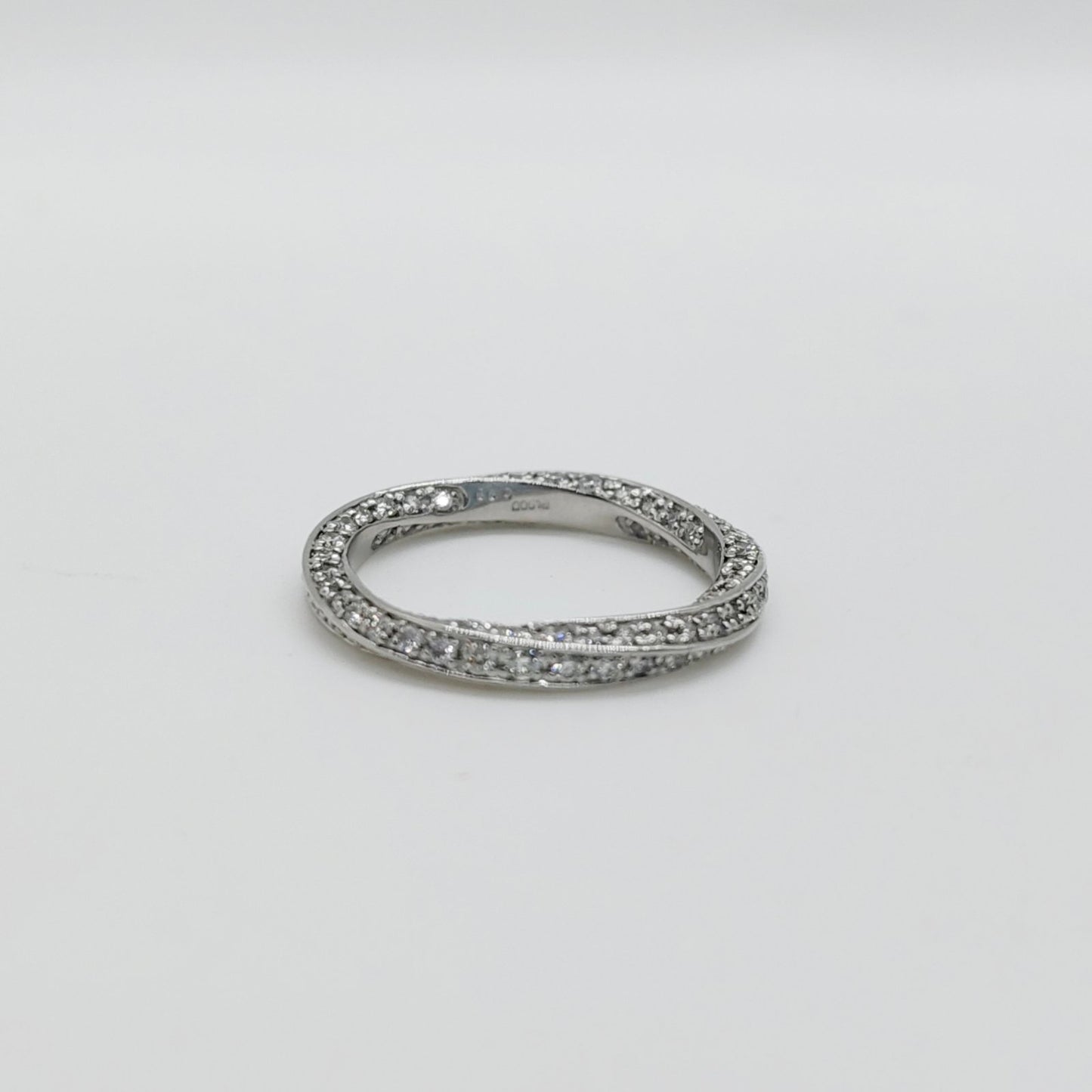 Eternity Diamond Twisted Ring Size 52