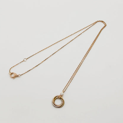 Cartier 3 Tone Trinity Diamond Necklace
