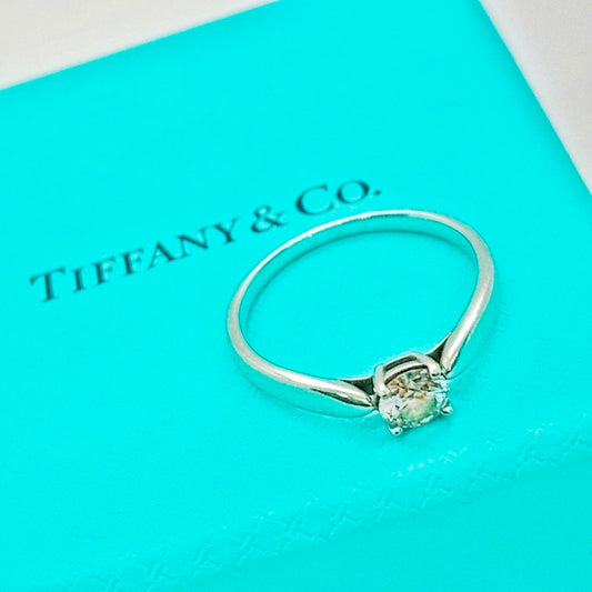 Tiffany & Co. Diamond Ring 0.41ct Size 53