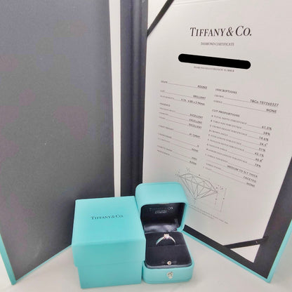 Tiffany & Co. Diamond Ring 0.41ct Size 53