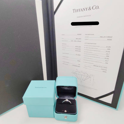 Tiffany & Co. Diamond Ring 0.42ct Size 52