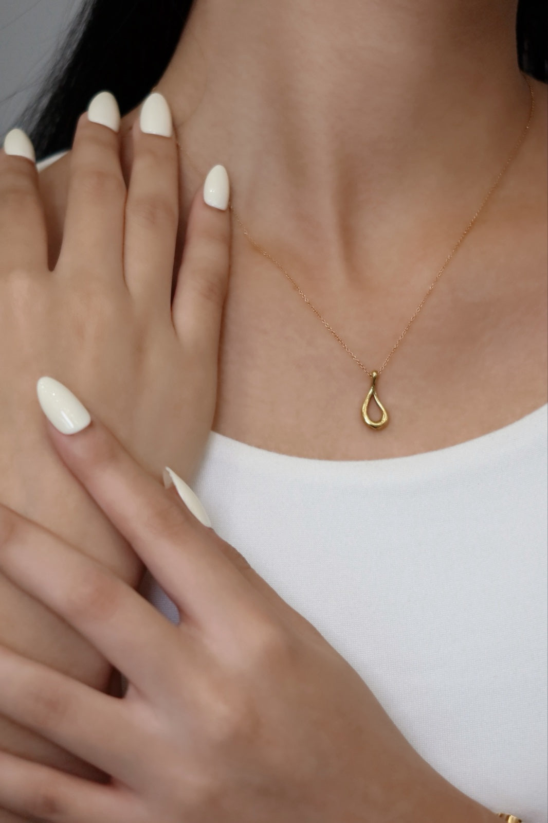 Tiffany & Co. Open Teardrop Necklace