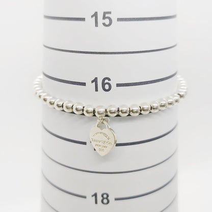 Tiffany Return Blue Silver Bracelet 16.5cm