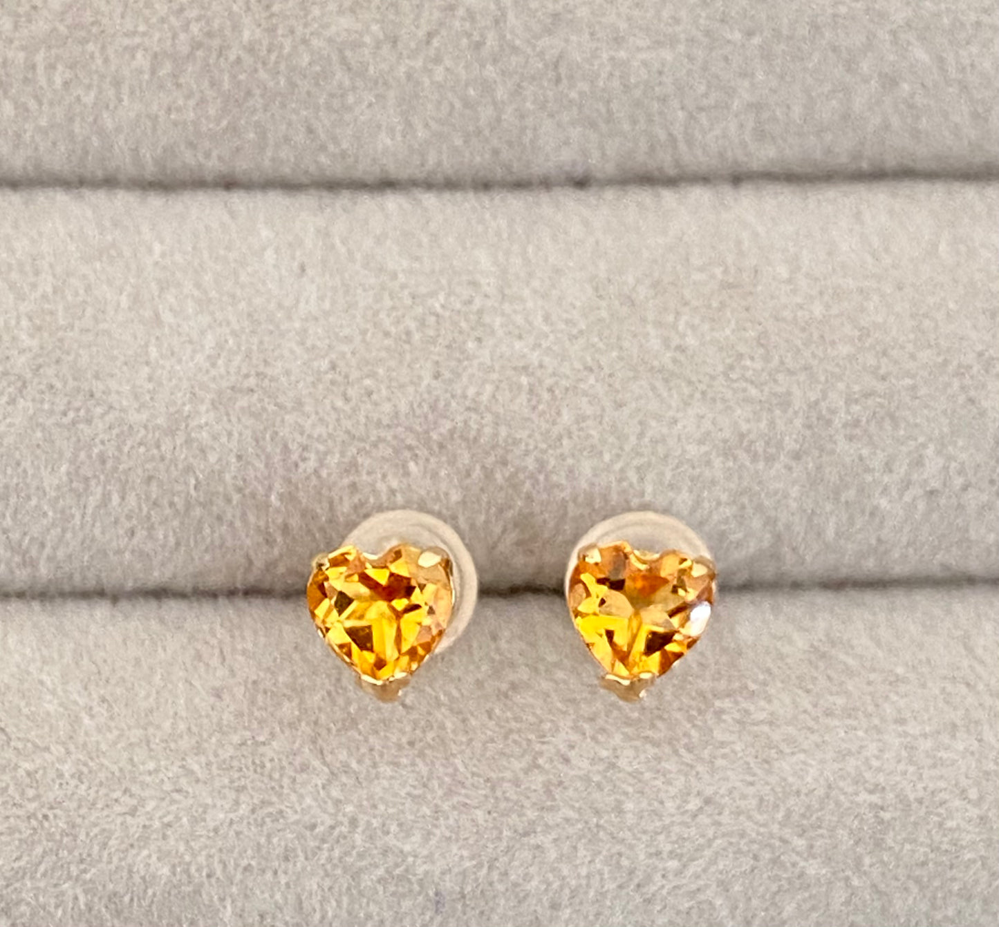 Citrine Heart Earring 0.80 Carat